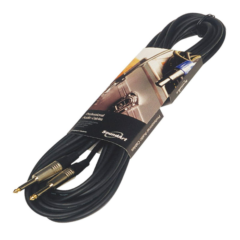SSC-42L-BLK-SoundArt PA Speaker Cable with Jack to Jack Connectors (15m)-Living Music