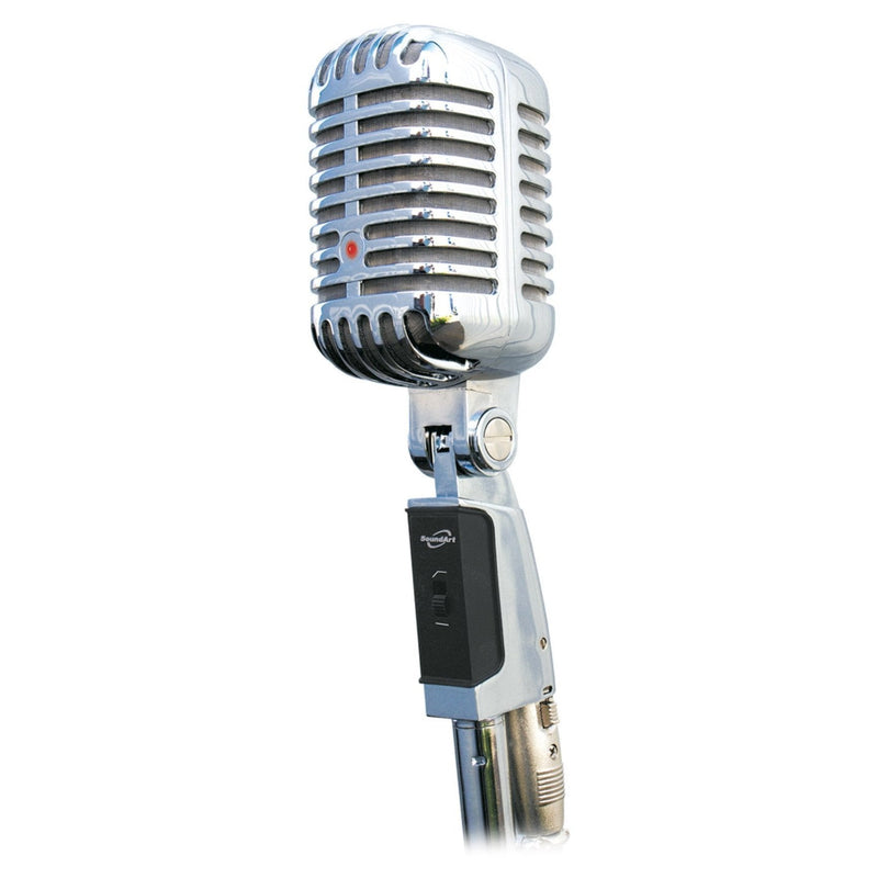 -SoundArt 'Vintage' Condenser Microphone with Deluxe Carry Case (Chrome)-Living Music
