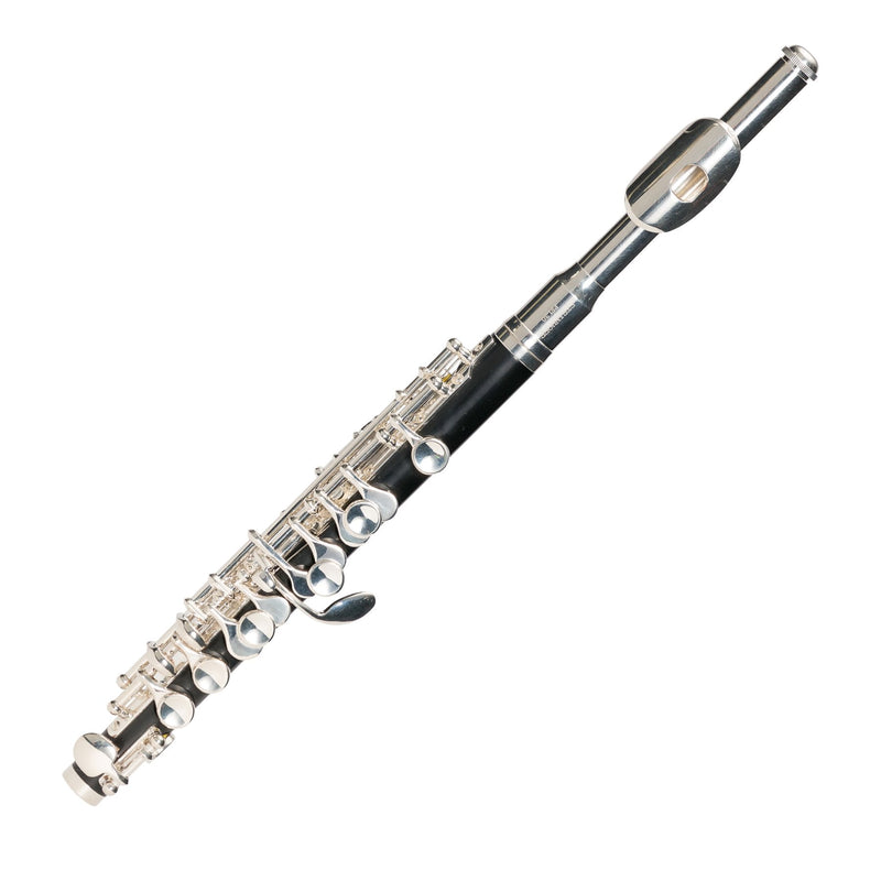 KSO-PFL30-BLK/SLV-Steinhoff Intermediate Piccolo Flute (Black & Silver)-Living Music