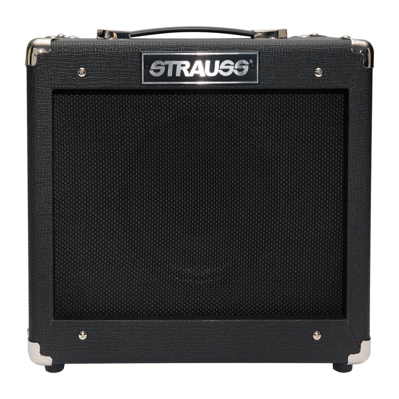 -Strauss 'Legacy' 25 Watt Combo Solid State Guitar Amplifier (Black)-Living Music