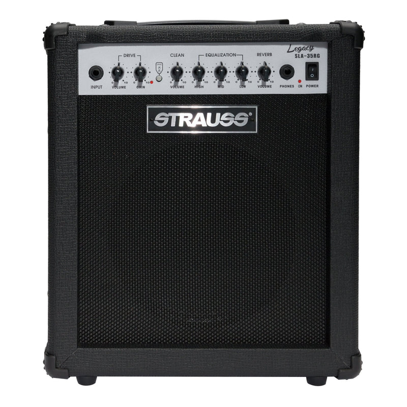-Strauss 'Legacy' 35 Watt Combo Solid State Guitar Amplifier (Black)-Living Music