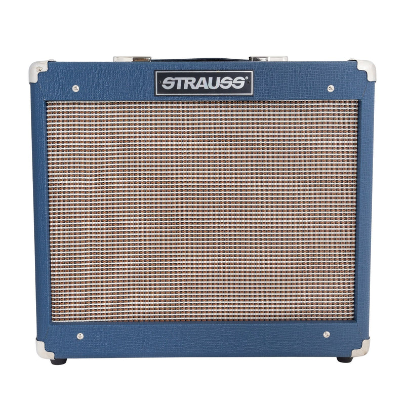 SVT-15R-BLU-Strauss SVT-15R 15 Watt Combo Valve Amplifier with Reverb (Blue)-Living Music