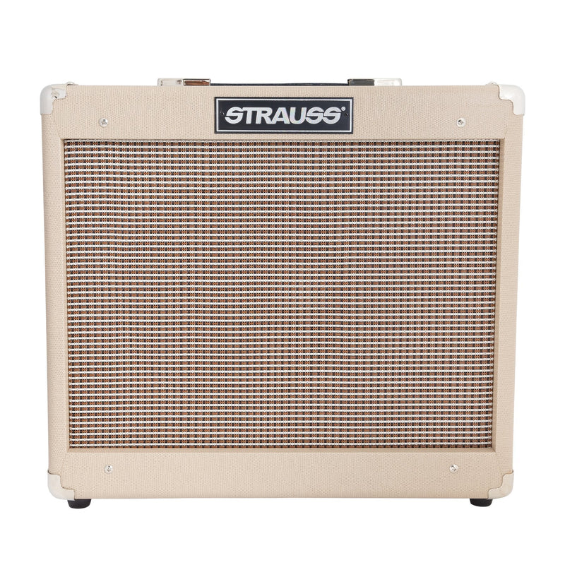 -Strauss SVT-15R 15 Watt Combo Valve Amplifier with Reverb (Cream)-Living Music