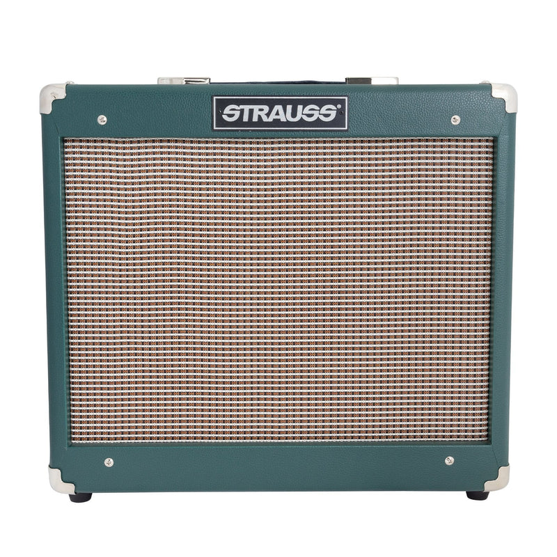 -Strauss SVT-15R 15 Watt Combo Valve Amplifier with Reverb (Green)-Living Music