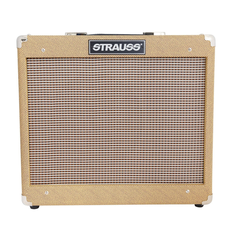 -Strauss SVT-15R 15 Watt Combo Valve Amplifier with Reverb (Tweed)-Living Music