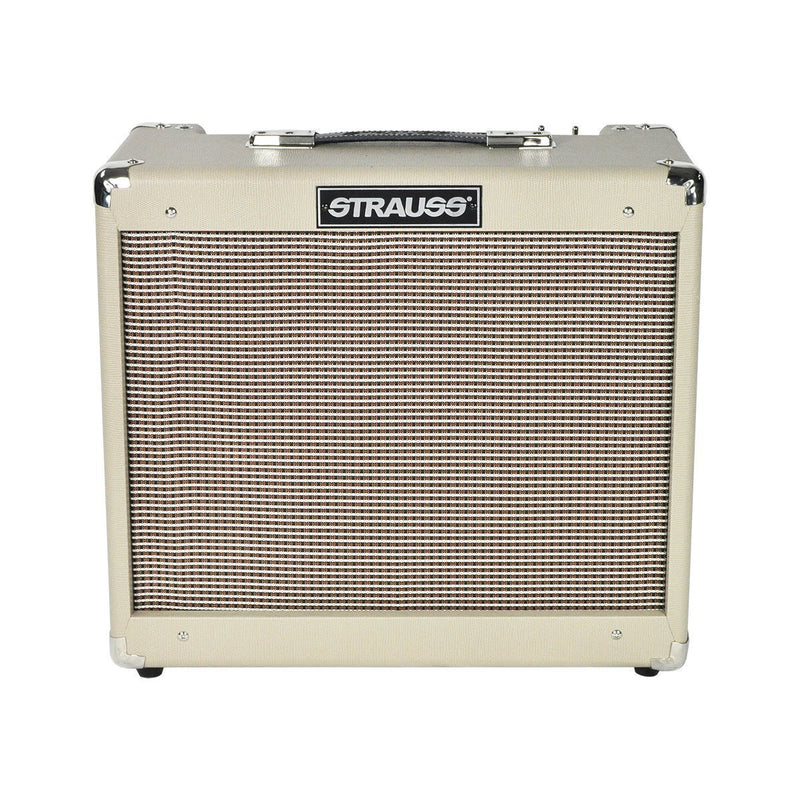 -Strauss SVT-20R 20 Watt Combo Valve Amplifier with Reverb (Cream)-Living Music