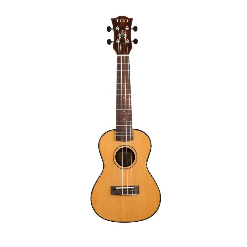 -Tiki '22 Series' Spruce Solid Top Concert Ukulele with Hard Case (Natural Gloss)-Living Music