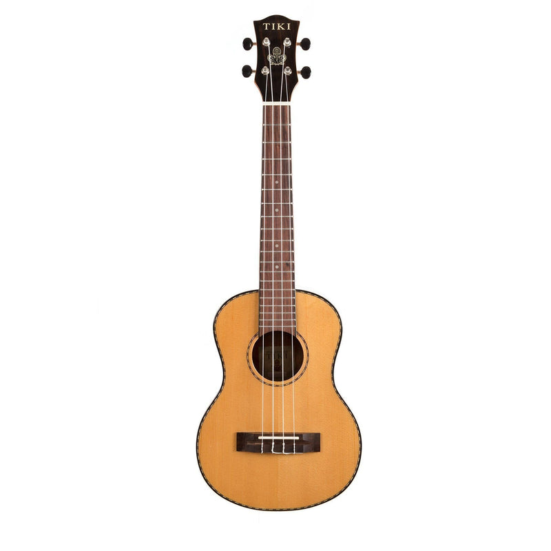 TST-22-NGL-Tiki '22 Series' Spruce Solid Top Tenor Ukulele with Hard Case (Natural Gloss)-Living Music