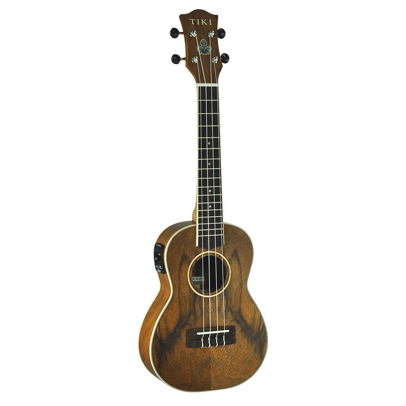 -Tiki '4 Series' Daowood Electric Concert Ukulele with Gig Bag (Natural Satin)-Living Music