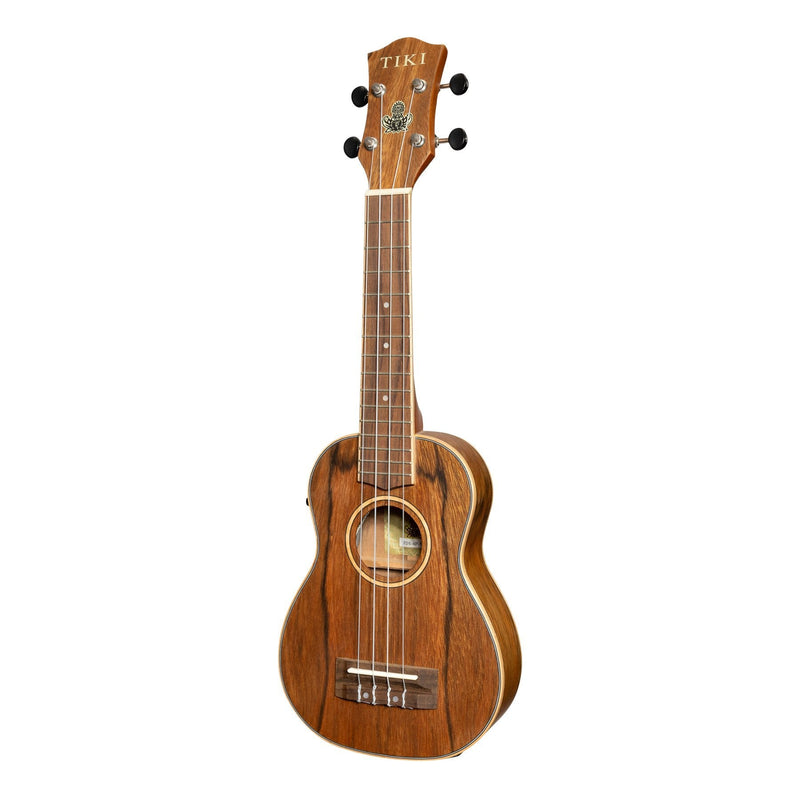 TDS-4P-NST-Tiki '4 Series' Daowood Electric Soprano Ukulele with Gig Bag (Natural Satin)-Living Music