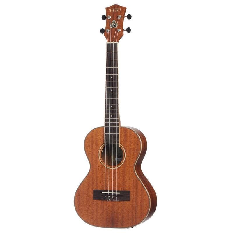 -Tiki '5 Series' Mahogany Solid Top Electric Tenor Ukulele with Hard Case (Natural Satin)-Living Music