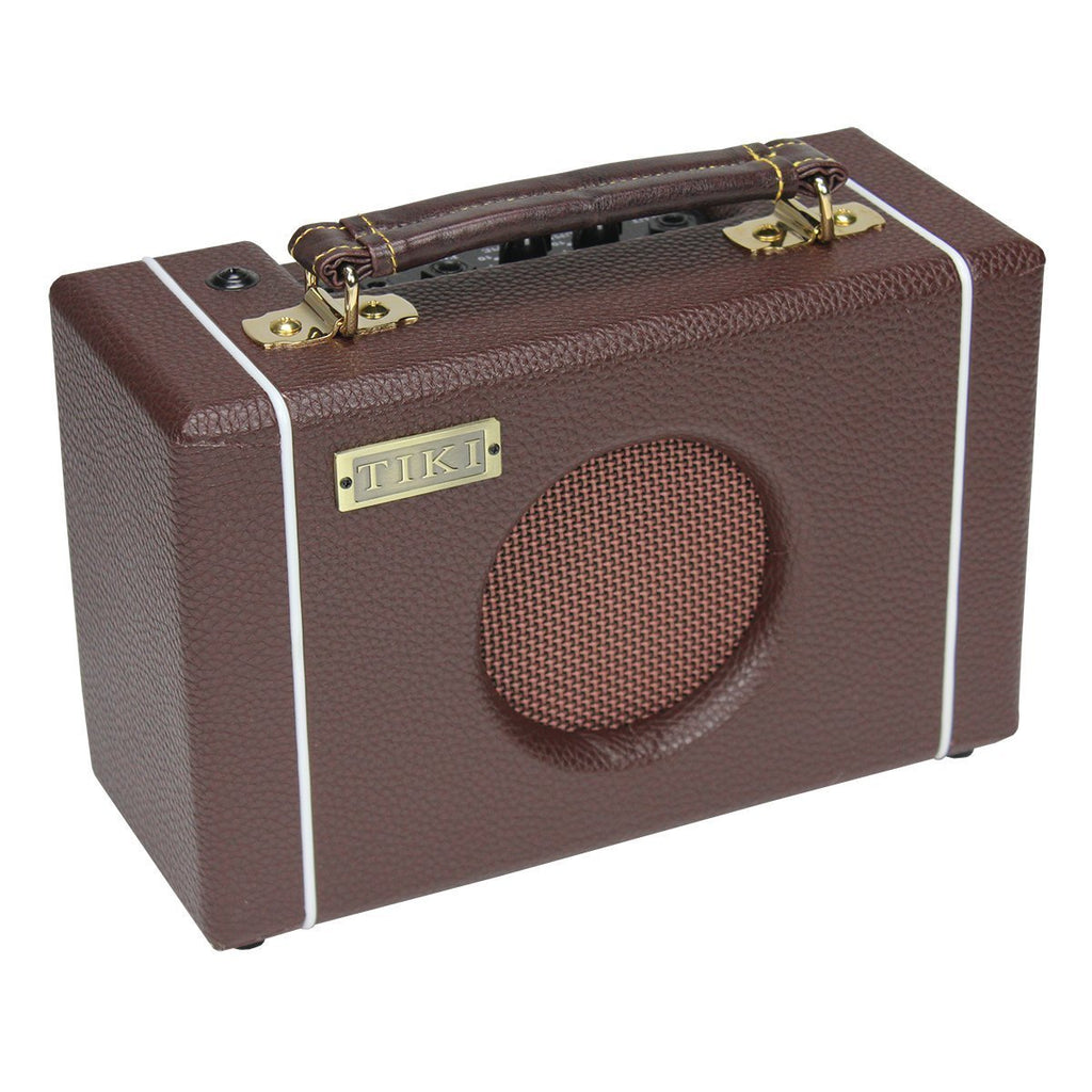 TK-UA2-BRN-Tiki 5 Watt Portable Ukulele Amplifier (Brown)-Living Music