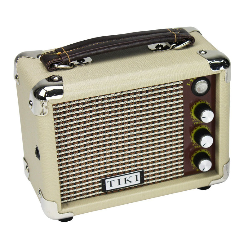 TK-UA1-VWH-Tiki 5 Watt Portable Ukulele Amplifier (Vintage White)-Living Music