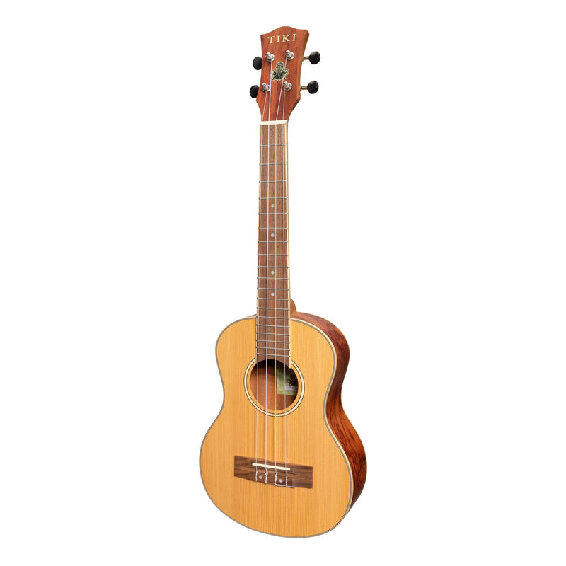 -Tiki '7 Series' Cedar Solid Top Tenor Ukulele with Hard Case (Natural Satin)-Living Music