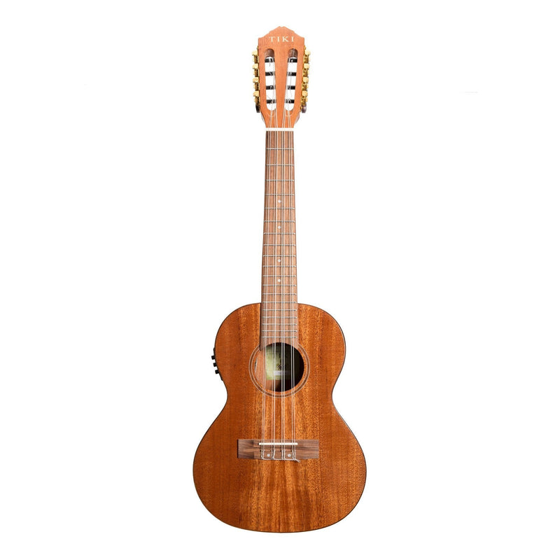 T8E-NGL-Tiki 8 String Mahogany Solid Top Electric Ukulele with Gig Bag (Natural Gloss)-Living Music