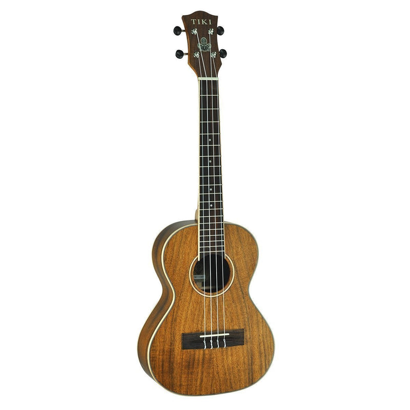 -Tiki '9 Series' Koa Solid Top Tenor Ukulele with Hard Case (Natural Satin)-Living Music