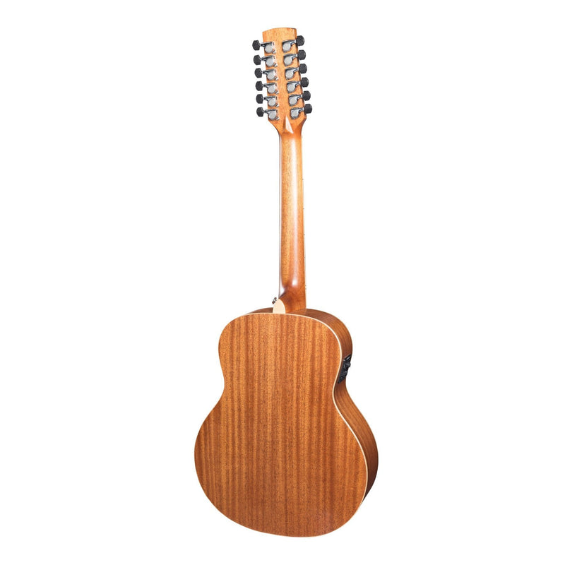 TRT-112-NST-Timberidge '1 Series' 12-String Spruce Solid Top Acoustic-Electric TS-Mini Guitar (Natural Satin)-Living Music