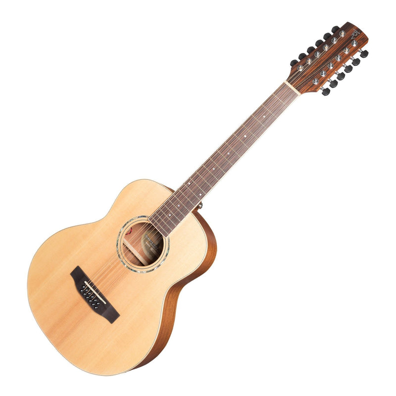 TRT-112-NST-Timberidge '1 Series' 12-String Spruce Solid Top Acoustic-Electric TS-Mini Guitar (Natural Satin)-Living Music