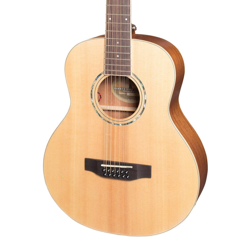 TRT-112-NST-Timberidge '1 Series' 12-String Spruce Solid Top Acoustic-Electric TS-Mini Guitar (Natural Satin)-Living Music