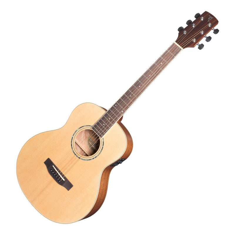 TRT-1L-NST-Timberidge '1 Series' Left Handed Solid Top Acoustic-Electric TS-Mini Guitar (Natural Satin)-Living Music