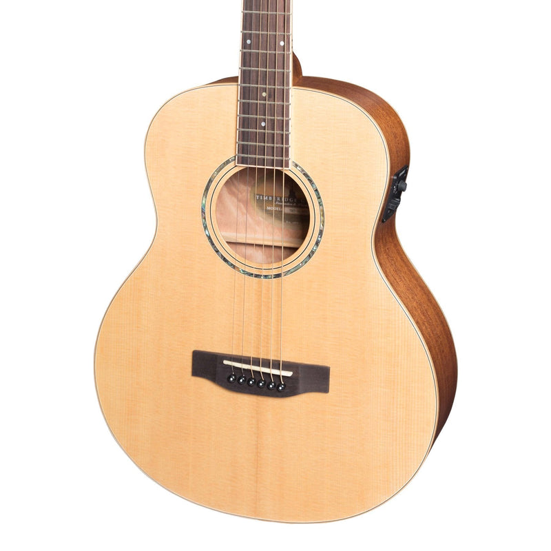 TRT-1L-NST-Timberidge '1 Series' Left Handed Solid Top Acoustic-Electric TS-Mini Guitar (Natural Satin)-Living Music