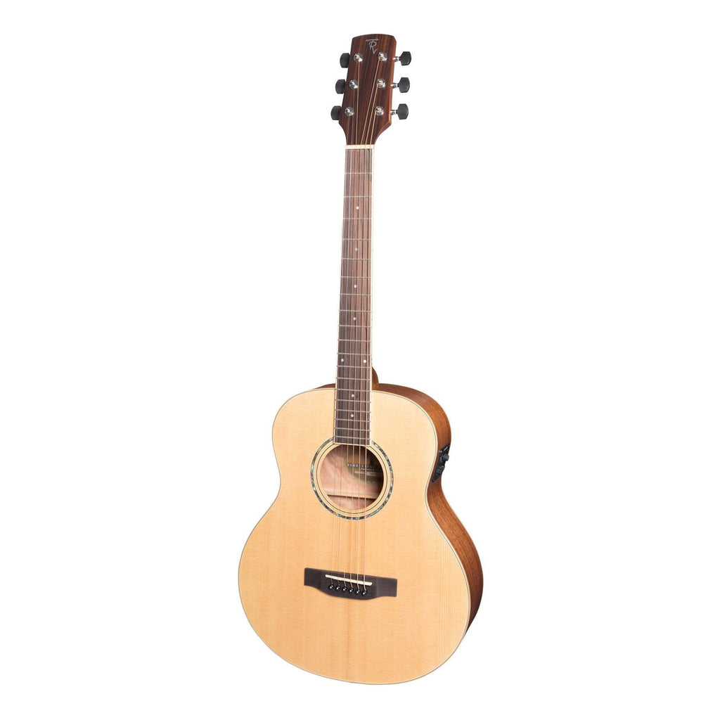 TRT-1L-NST-Timberidge '1 Series' Left Handed Solid Top Acoustic-Electric TS-Mini Guitar (Natural Satin)-Living Music