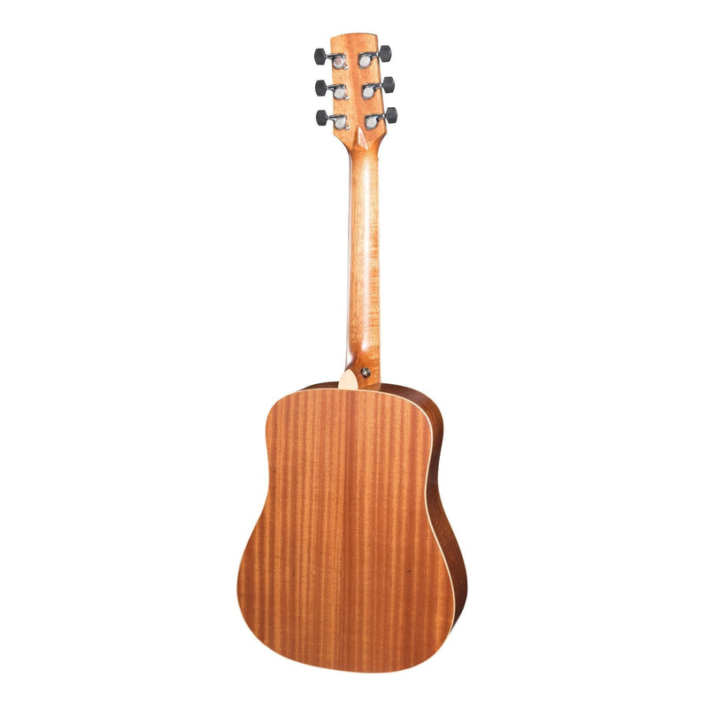TRM-1L-NST-Timberidge '1 Series' Left Handed Spruce Solid Top Acoustic-Electric Traveller Mini Guitar (Natural Satin)-Living Music