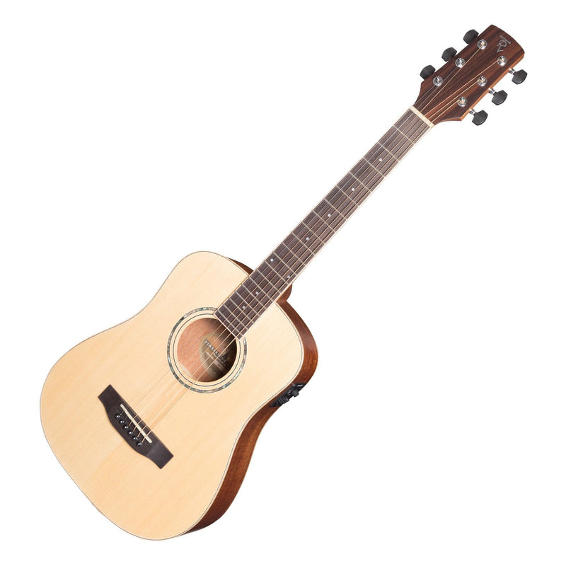 -Timberidge '1 Series' Left Handed Spruce Solid Top Acoustic-Electric Traveller Mini Guitar (Natural Satin)-Living Music