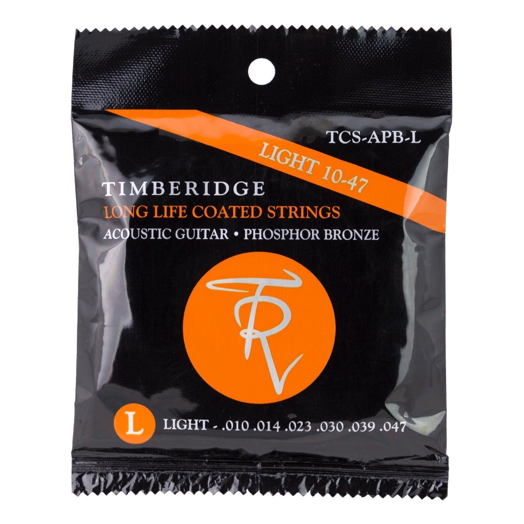 TCS-APB-L-Timberidge Light Phosphor Bronze Long Life Coated Acoustic Guitar Strings (10-47)-Living Music