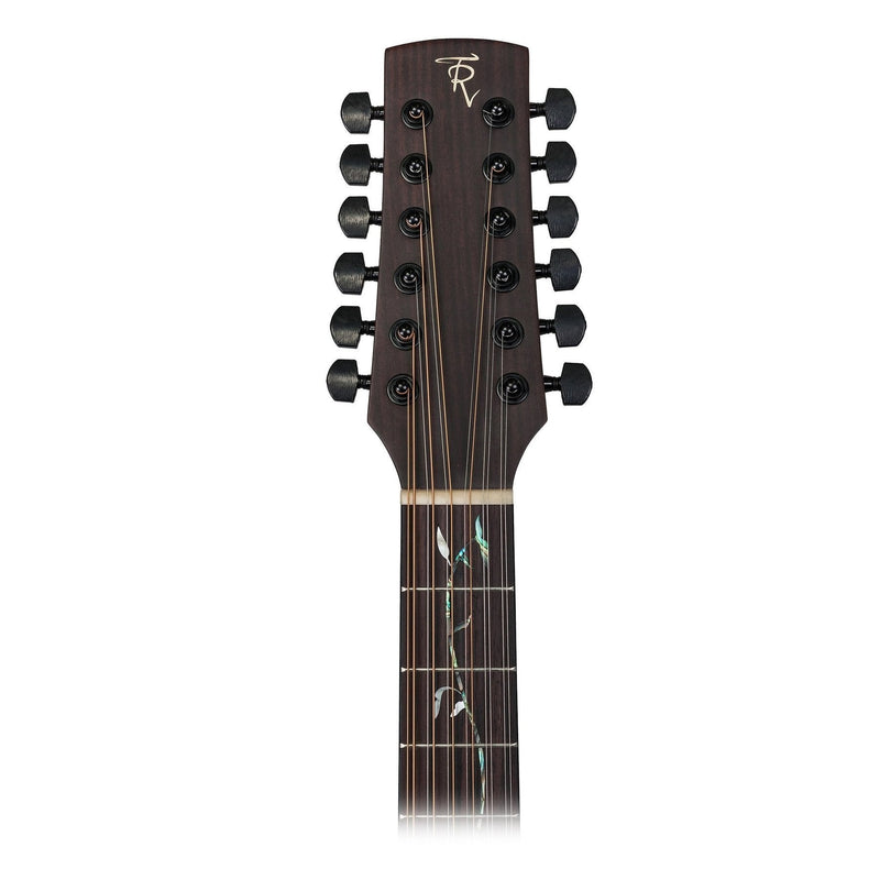 TRC-MM12T-NST-Timberidge 'Messenger Series' 12-String Mahogany Solid Top Acoustic-Electric Dreadnought Cutaway Guitar with 'Tree of Life' Inlay (Natural Satin)-Living Music