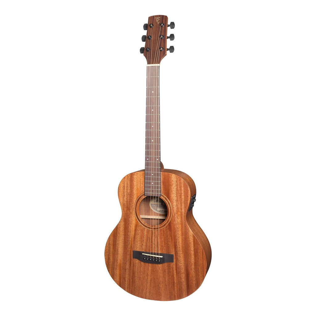 -Timberidge 'Messenger Series' Left Handed Solid Mahogany Top Acoustic-Electric TS-Mini Guitar (Natural Satin)-Living Music