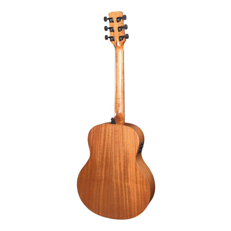 -Timberidge 'Messenger Series' Solid Mahogany Top Acoustic-Electric TS-Mini Guitar (Natural Satin)-Living Music