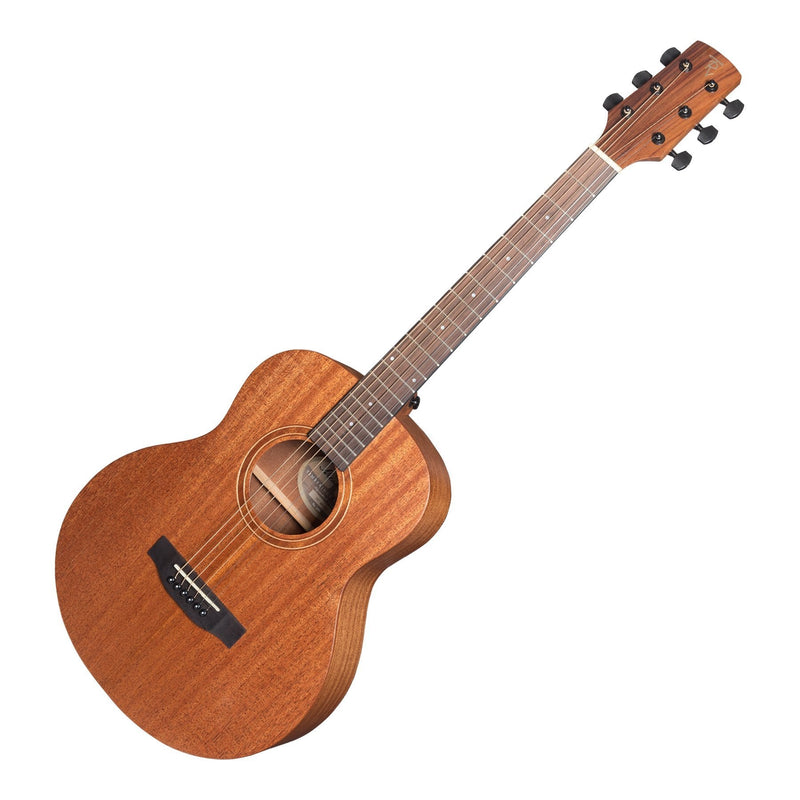 -Timberidge 'Messenger Series' Solid Mahogany Top Acoustic-Electric TS-Mini Guitar (Natural Satin)-Living Music