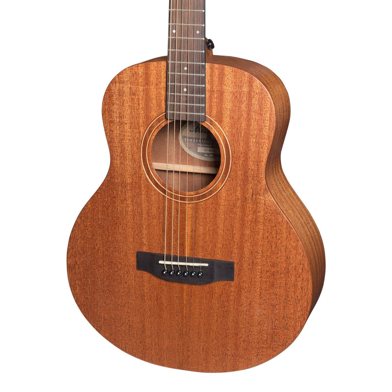-Timberidge 'Messenger Series' Solid Mahogany Top Acoustic-Electric TS-Mini Guitar (Natural Satin)-Living Music