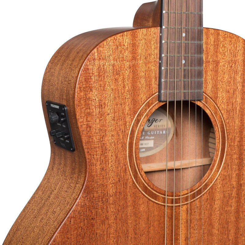 -Timberidge 'Messenger Series' Solid Mahogany Top Acoustic-Electric TS-Mini Guitar (Natural Satin)-Living Music