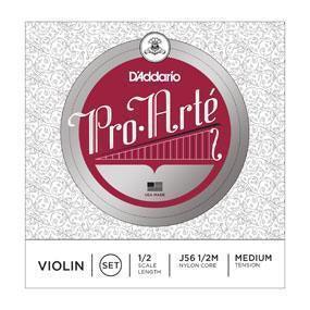 J56 1/2M-D'Aaddario ProArte 1/2 Size Violin String Set (Medium Tension)-Living Music