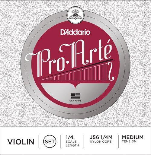 J56 1/4M-D'Aaddario ProArte 1/4 Size Violin String Set (Medium Tension)-Living Music