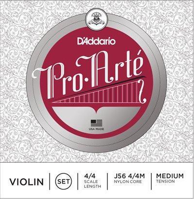 J56 4/4M-D'Aaddario ProArte Full Size Violin String Set (Medium Tension)-Living Music