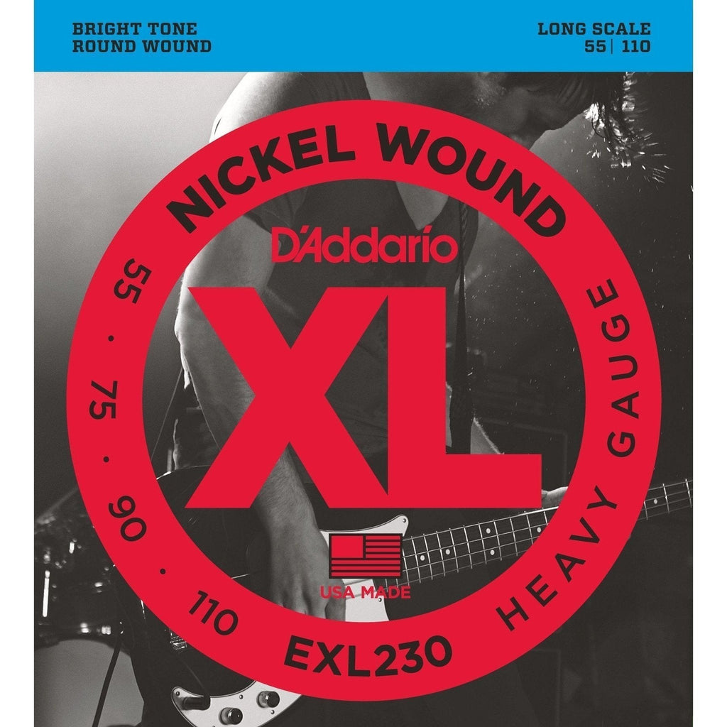 EXL230-D'Addario EXL230 Heavy Bass Guitar Strings (55-110)-Living Music