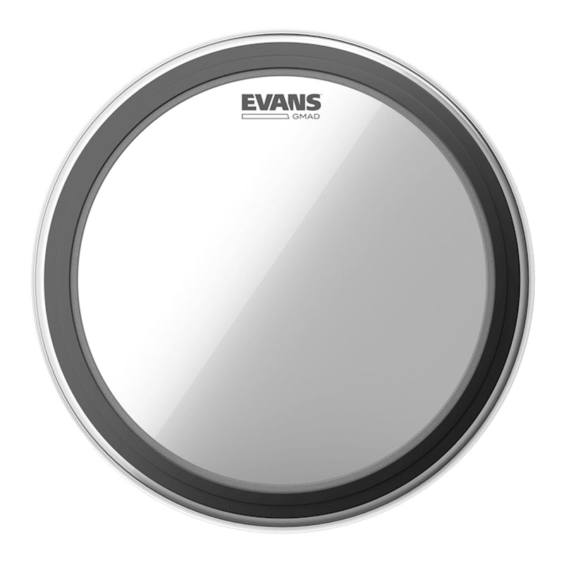BD22GMAD-Evans 'GMAD' Single Ply Clear Bass Drum Head (22")-Living Music