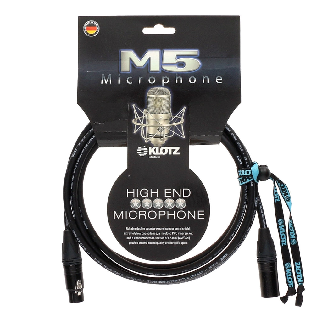 M5FM06-Klotz 'M5' Neutrik XLR Male to XLR Female Microphone Cable (6m)-Living Music