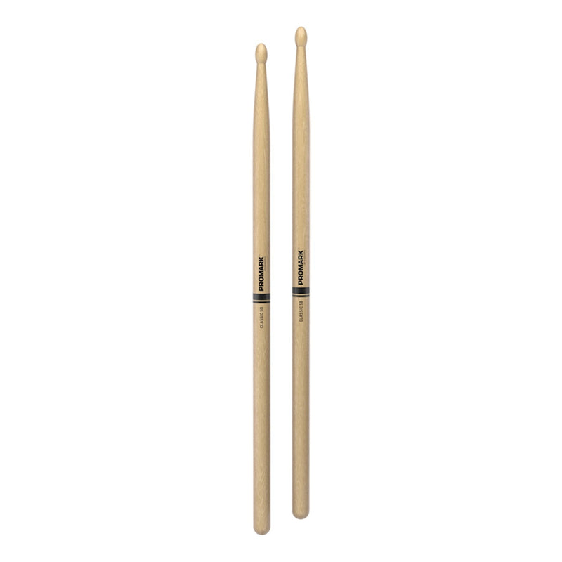 TX5BW-Promark Classic 5B Hickory Wood Tip Drumsticks-Living Music
