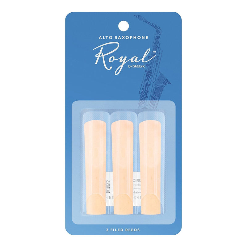 -Rico Royal 3 Pack Alto Saxophone Reeds (Size 3)-Living Music