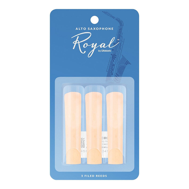 RJB0330-Rico Royal 3 Pack Alto Saxophone Reeds (Size 3)-Living Music