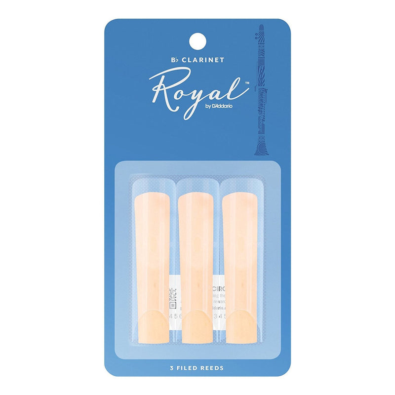 -Rico Royal 3 Pack Bb Clarinet Reeds (Size 3)-Living Music
