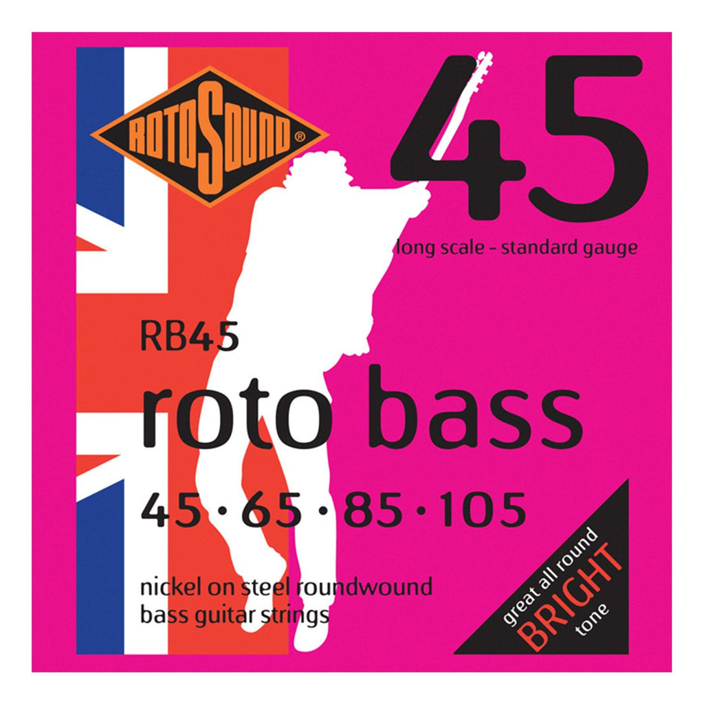 RB45-Rotosound RB45 Rotobass Standard Nickel on Steel Bass Guitar Strings (45-105)-Living Music
