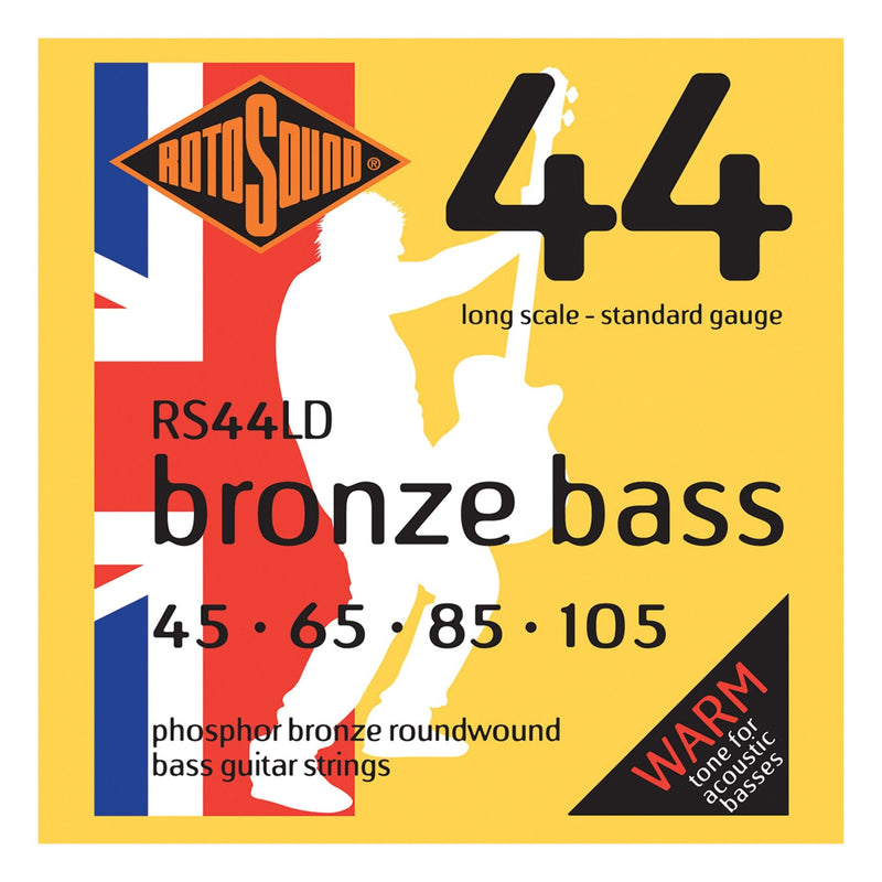 RS44LD-Rotosound RS44LD Phosphor Bronze Acoustic Bass Guitar Strings (45-105)-Living Music