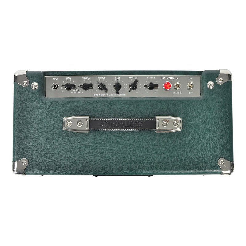 SVT-20R-GRN-Strauss SVT-20R 20 Watt Combo Valve Amplifier with Reverb (Green)-Living Music