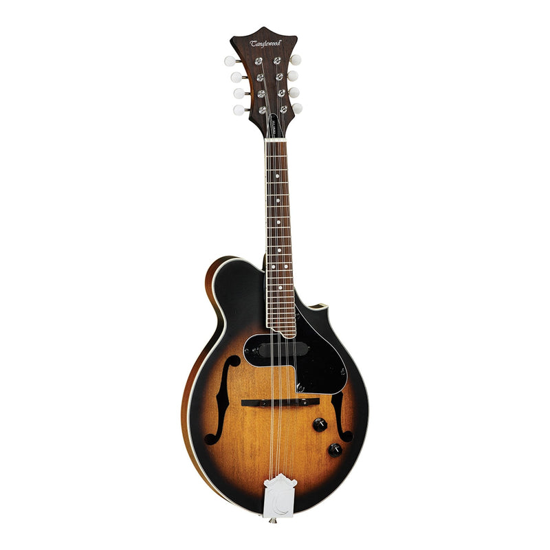 TWMFVSE-Tanglewood Scroll Spruce Top Electric Mandolin (Vintage Sunburst Satin)-Living Music
