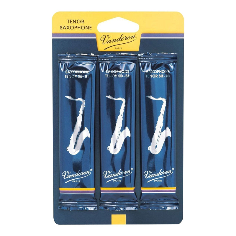-Vandoren 3 Pack Tenor Saxophone Reeds (Size 2)-Living Music